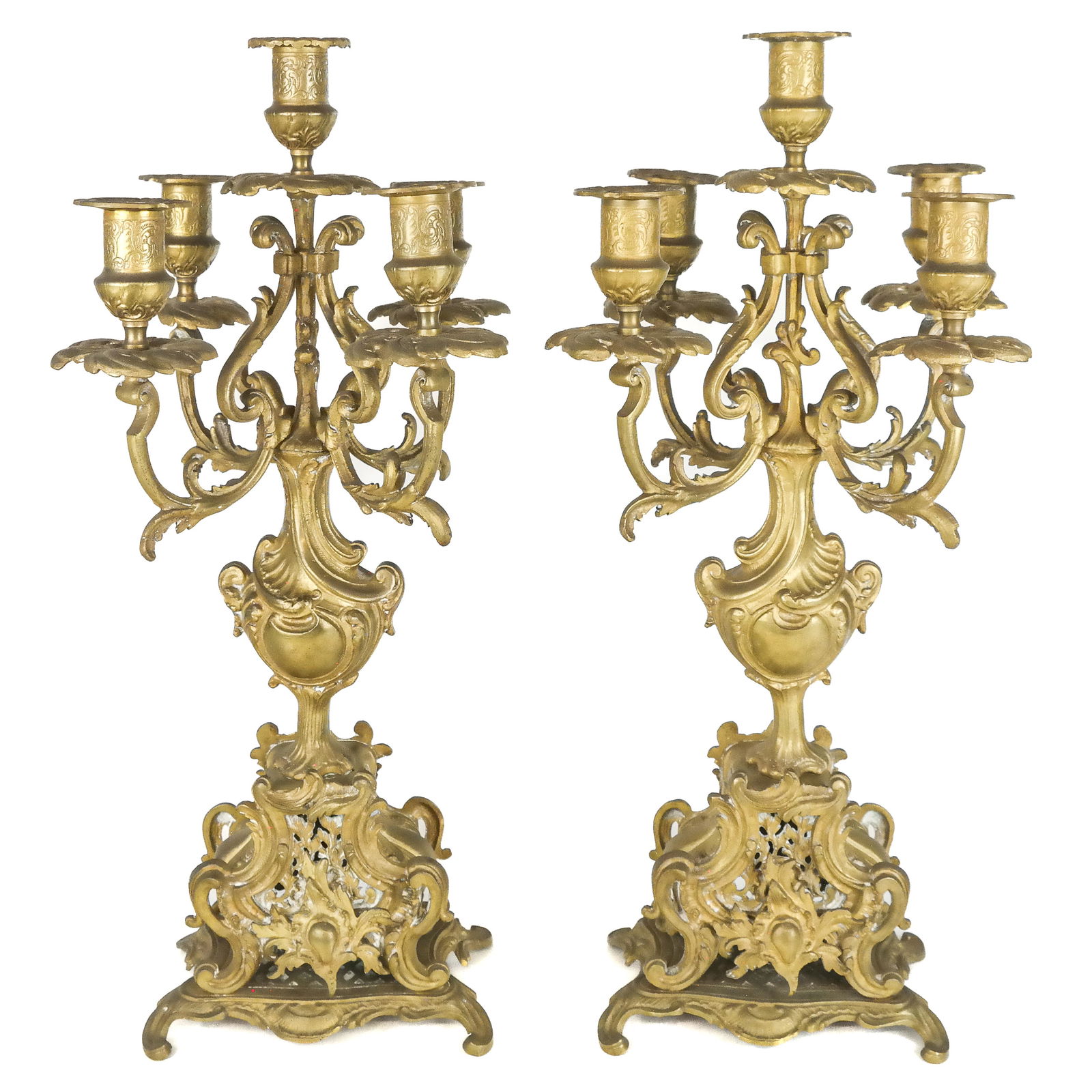 Pair of French-Style Bronze Candelabra (1 of 13)