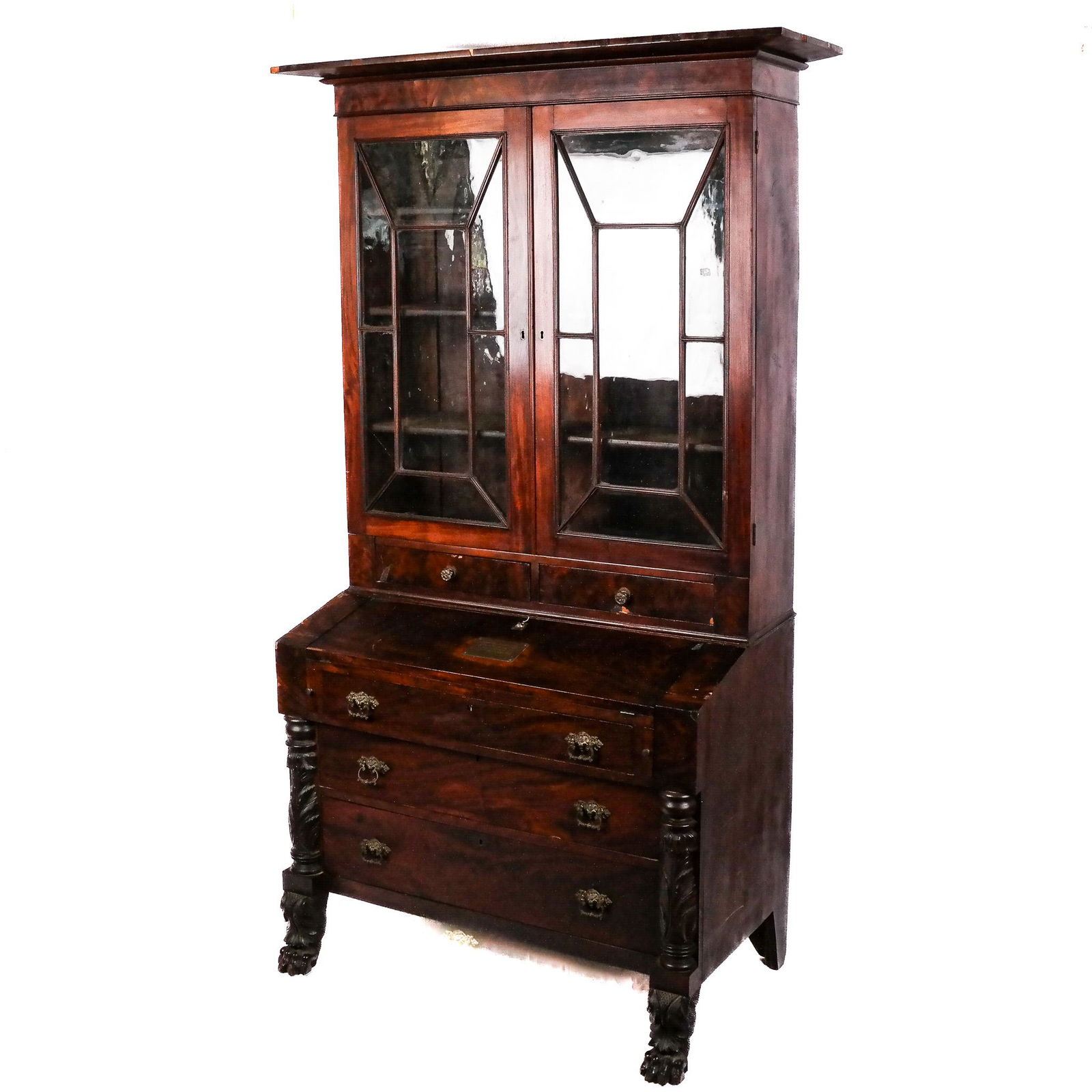 American Empire Secretary Bookcase (1 of 10)