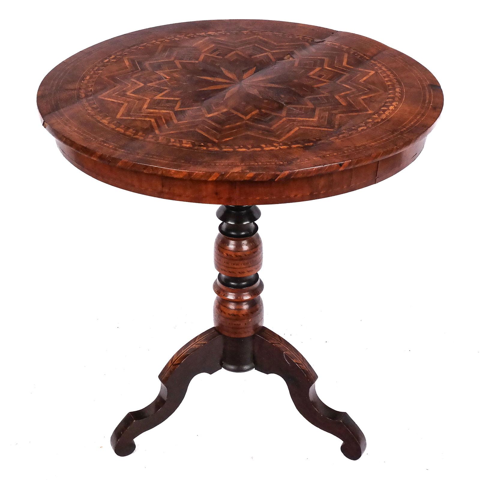 Continental Neoclassical Intarsia Inlaid Table (1 of 10)