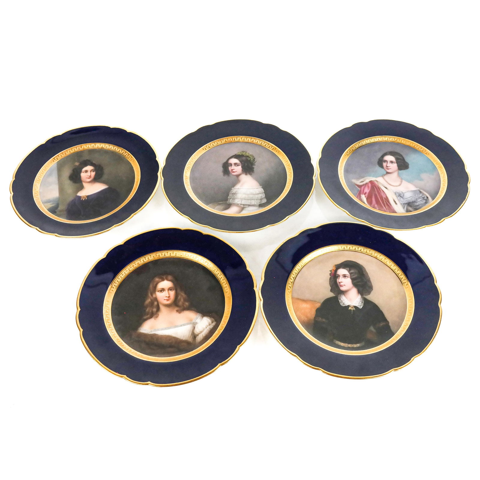 Five Hand-Painted F.K. Thallmaier Plates (1 of 13)