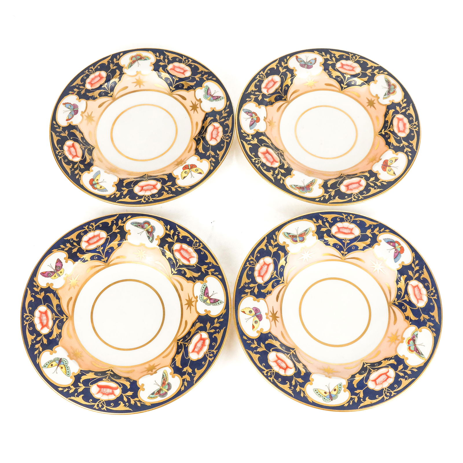 Four English Spode Porcelain Dinner Bowls (1 of 12)