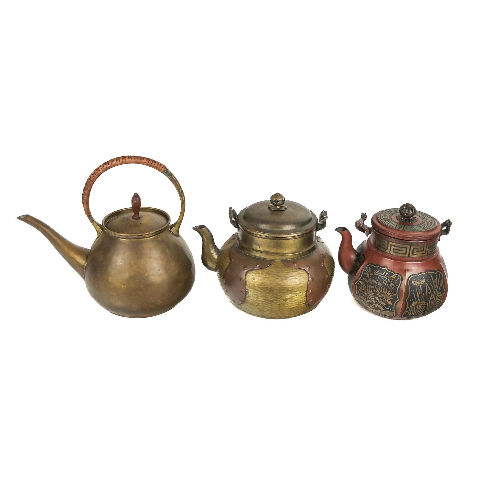 Assembled Group of Metal Teapots (3) (1 of 12)