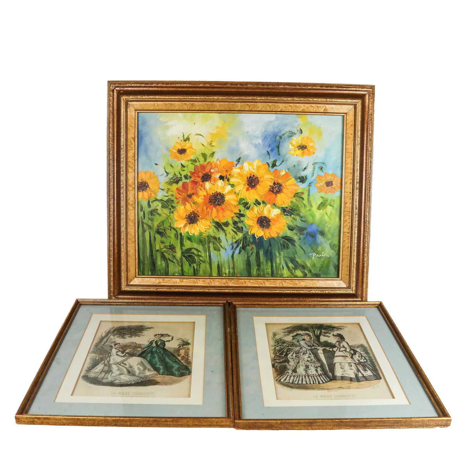 Modern o/c of Yellow Flowers, 2 Fashion Prints (3) (1 of 19)