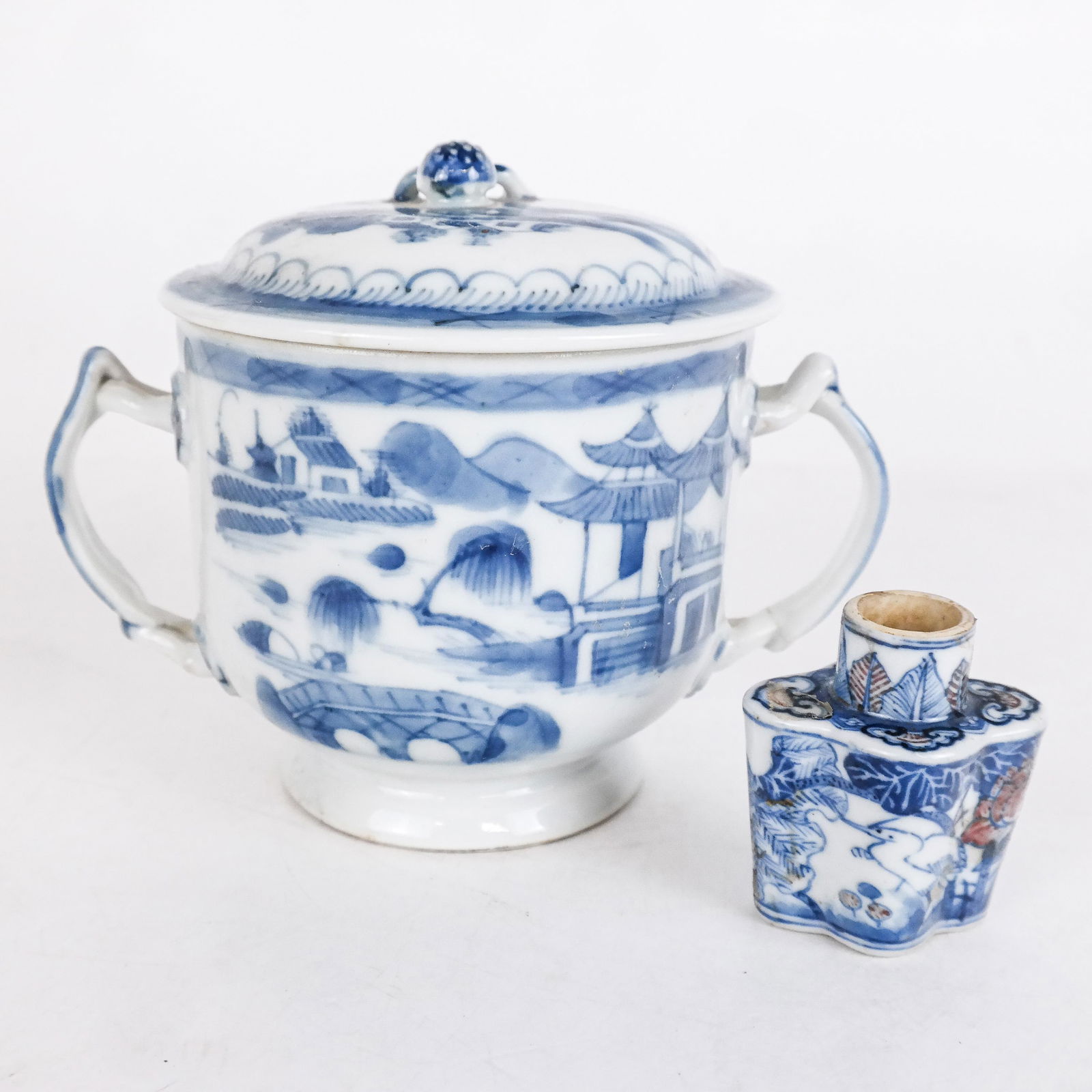 Two Asian Blue and White Porcelain Items (1 of 13)