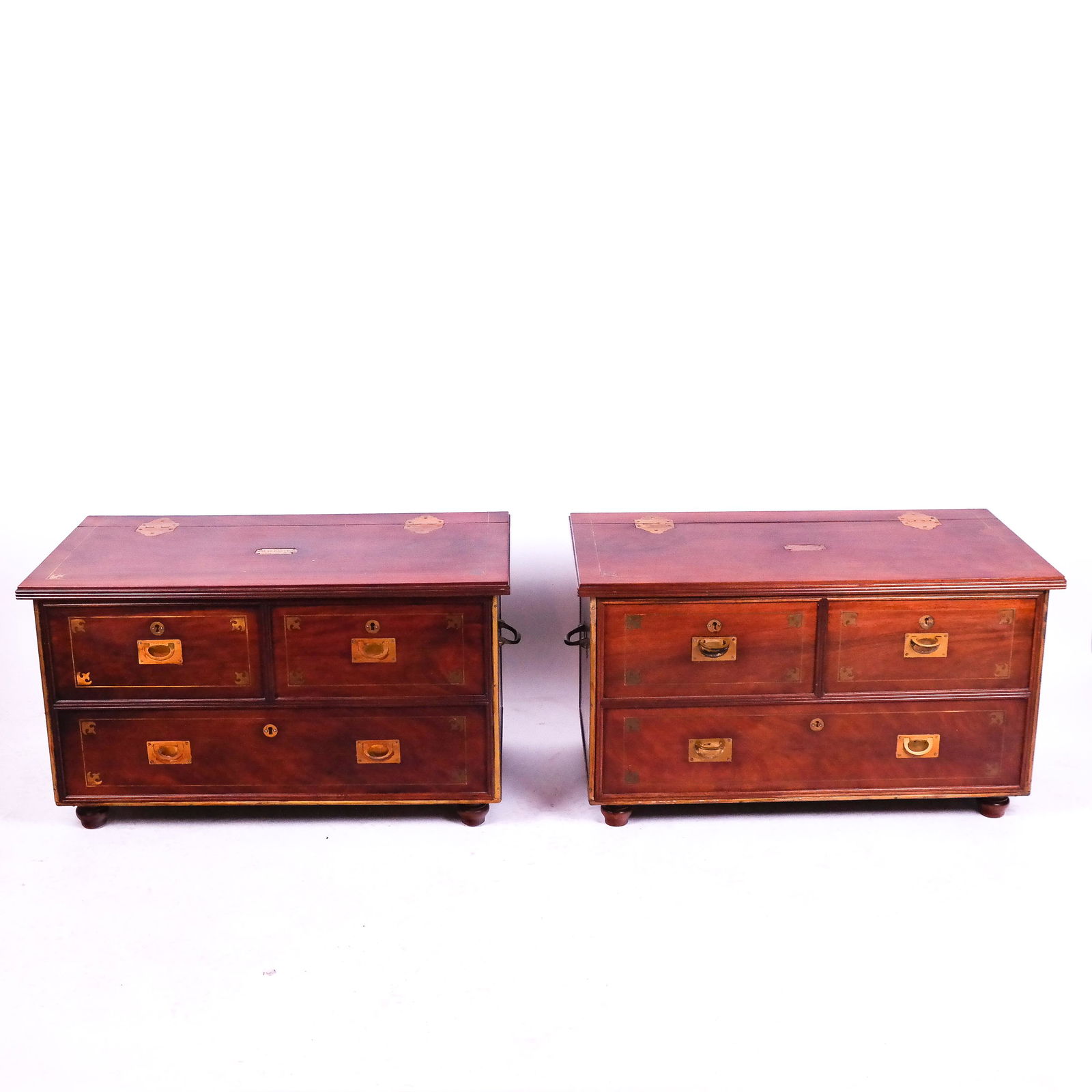 19th C. Pair of Campaign Trunks (1 of 11)