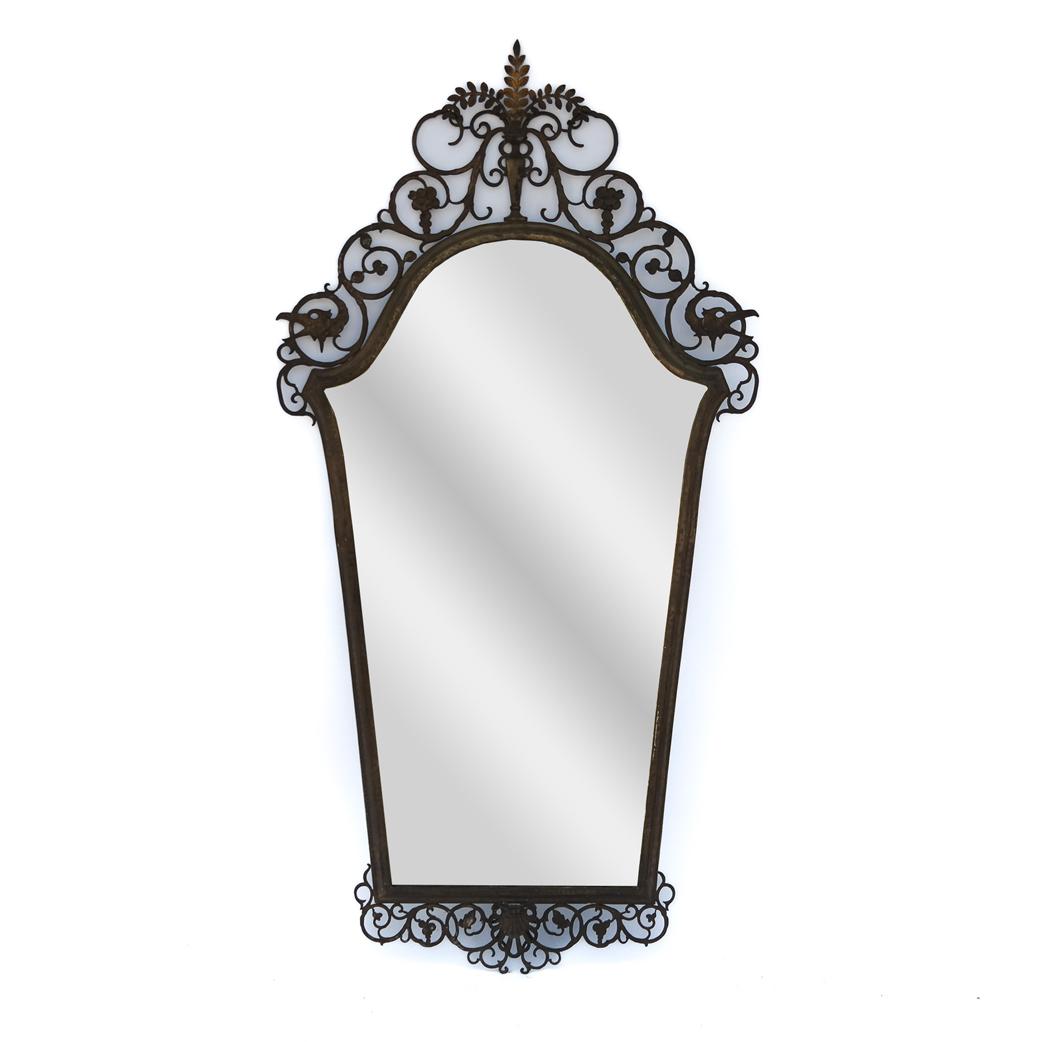 19th C. Victorian Floral & Bird Decorated Mirror (1 of 10)