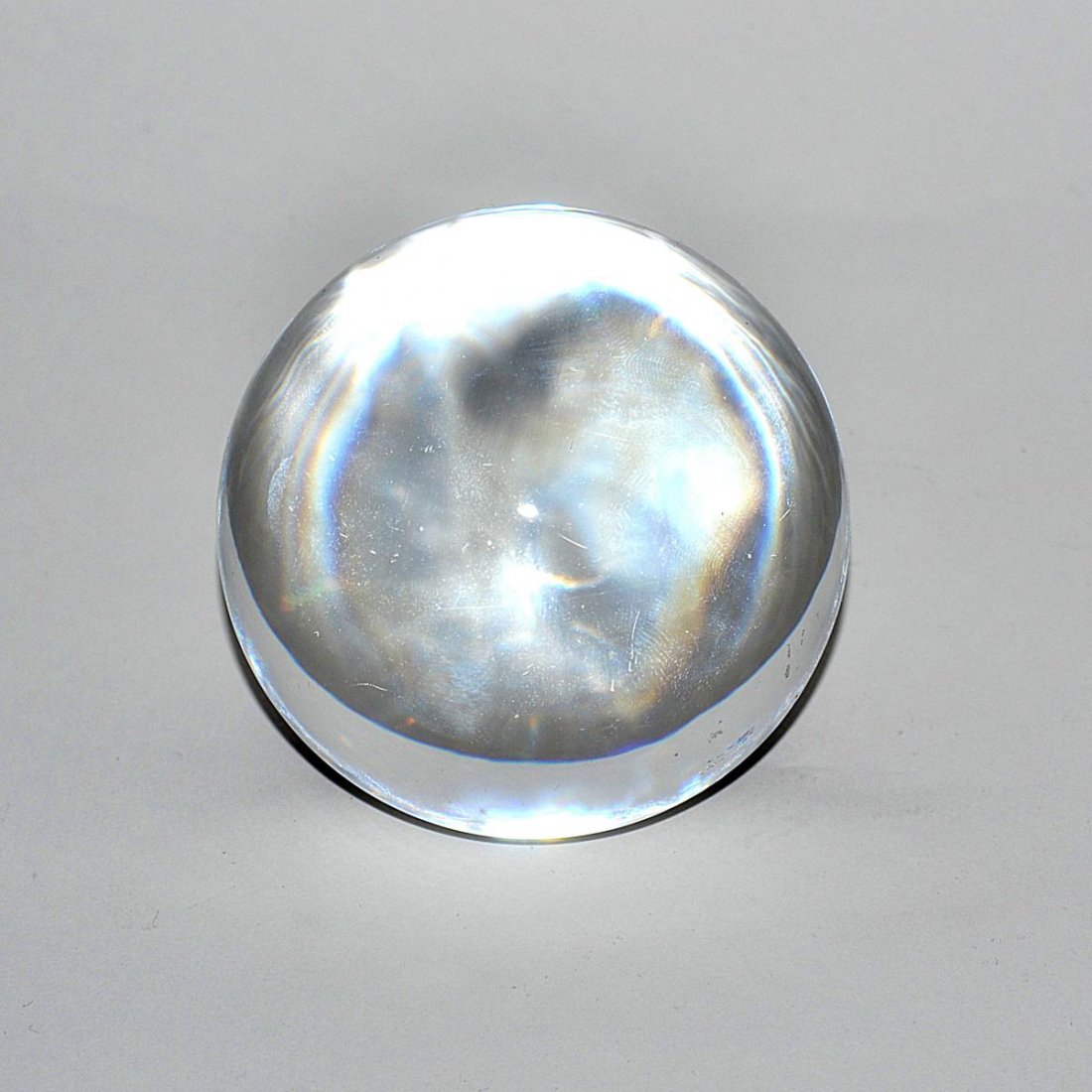 "Gypsy", Steuben Crystal Paperweight: In ball form, inscribed "Gypsy" and signed "Steuben". From the Estate of Arthur Laurents.