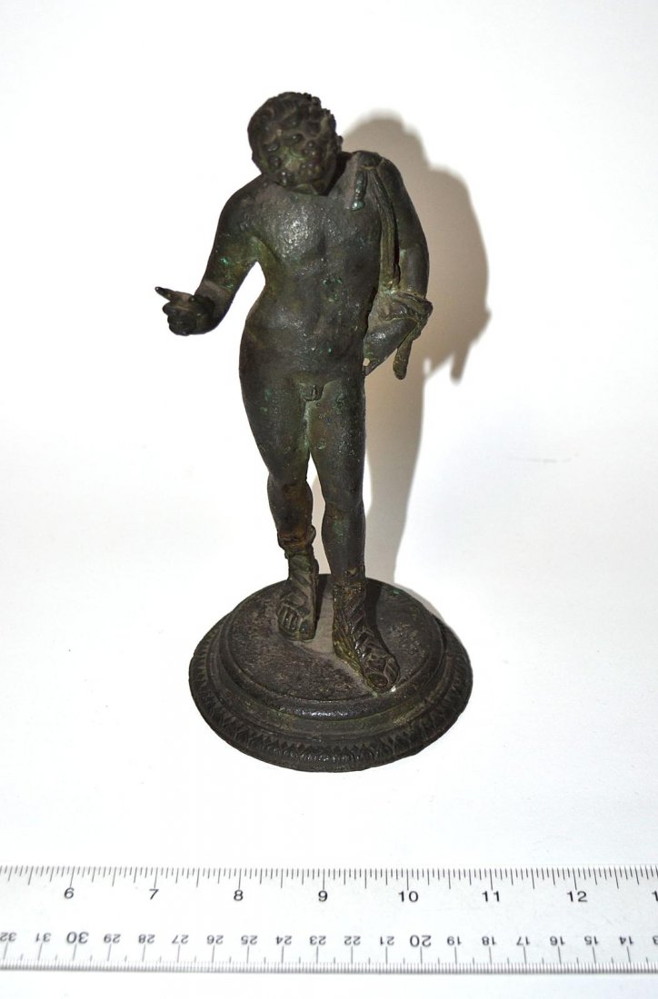 Bronze Sculpture of an Athlete: A bronze athlete. Italian, late 19th century. 10" H. In good condition. From the Estate of Arthur Laurents.