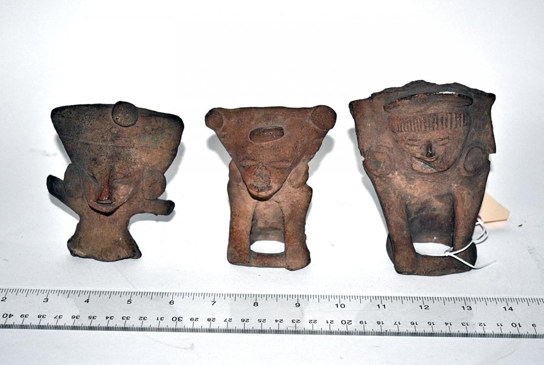 Three Sandstone Sphinx: Three sandstone sphinx. Tallest: 3" H. Egyptian, 20th C. Good condition. From the Estate of Arthur Laurents.