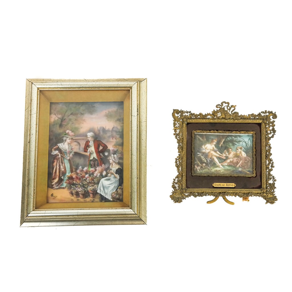 Two French Neoclassical-Style Painted Portraits (1 of 9)