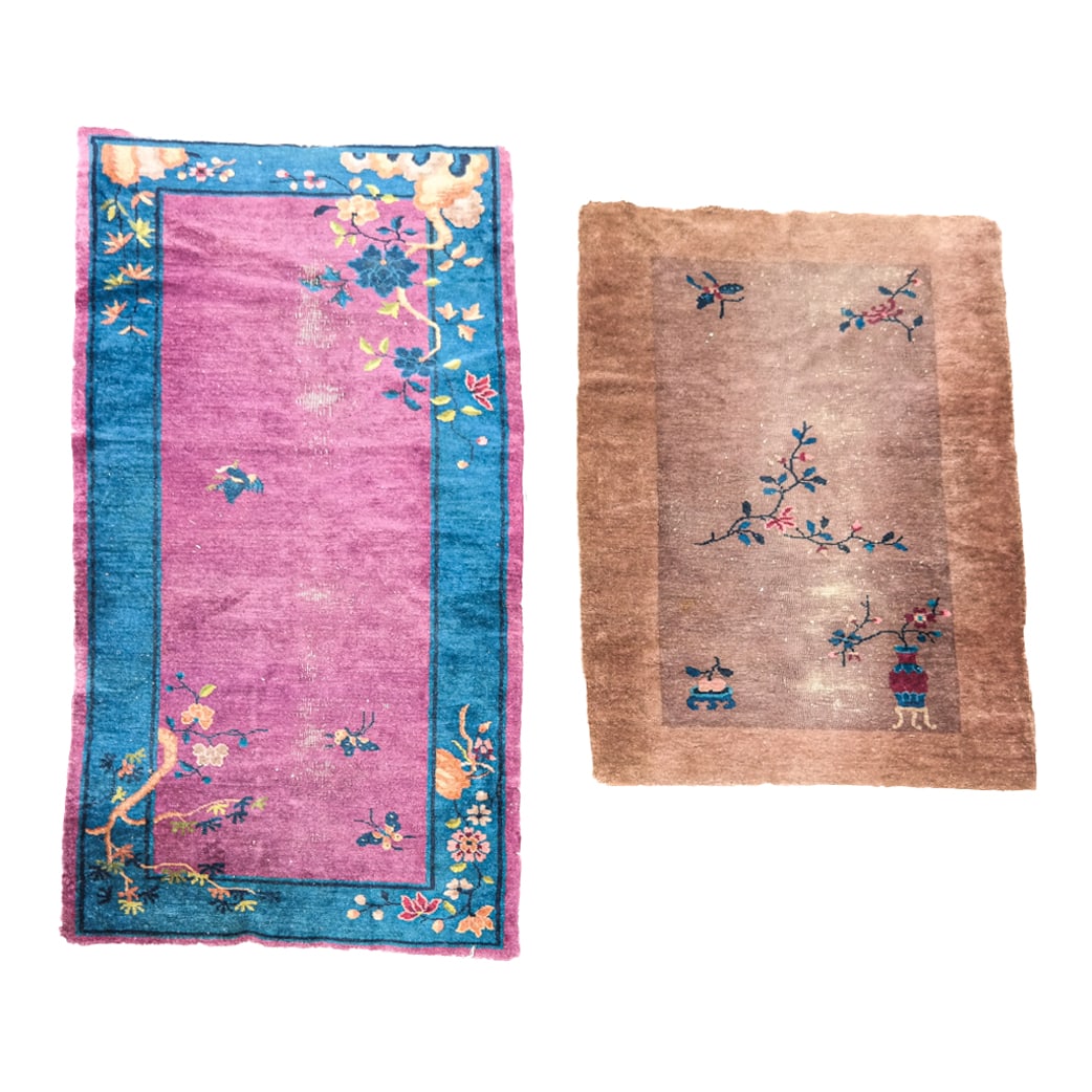 Two Chinese Rugs in Brown and Purple (1 of 14)