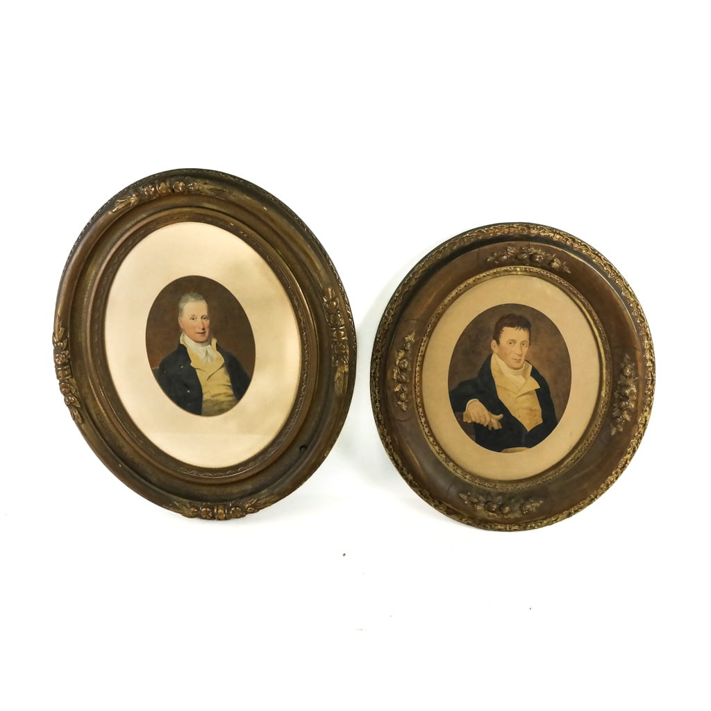 Two Oval Portraits of 18th C. Gentlemen (1 of 14)