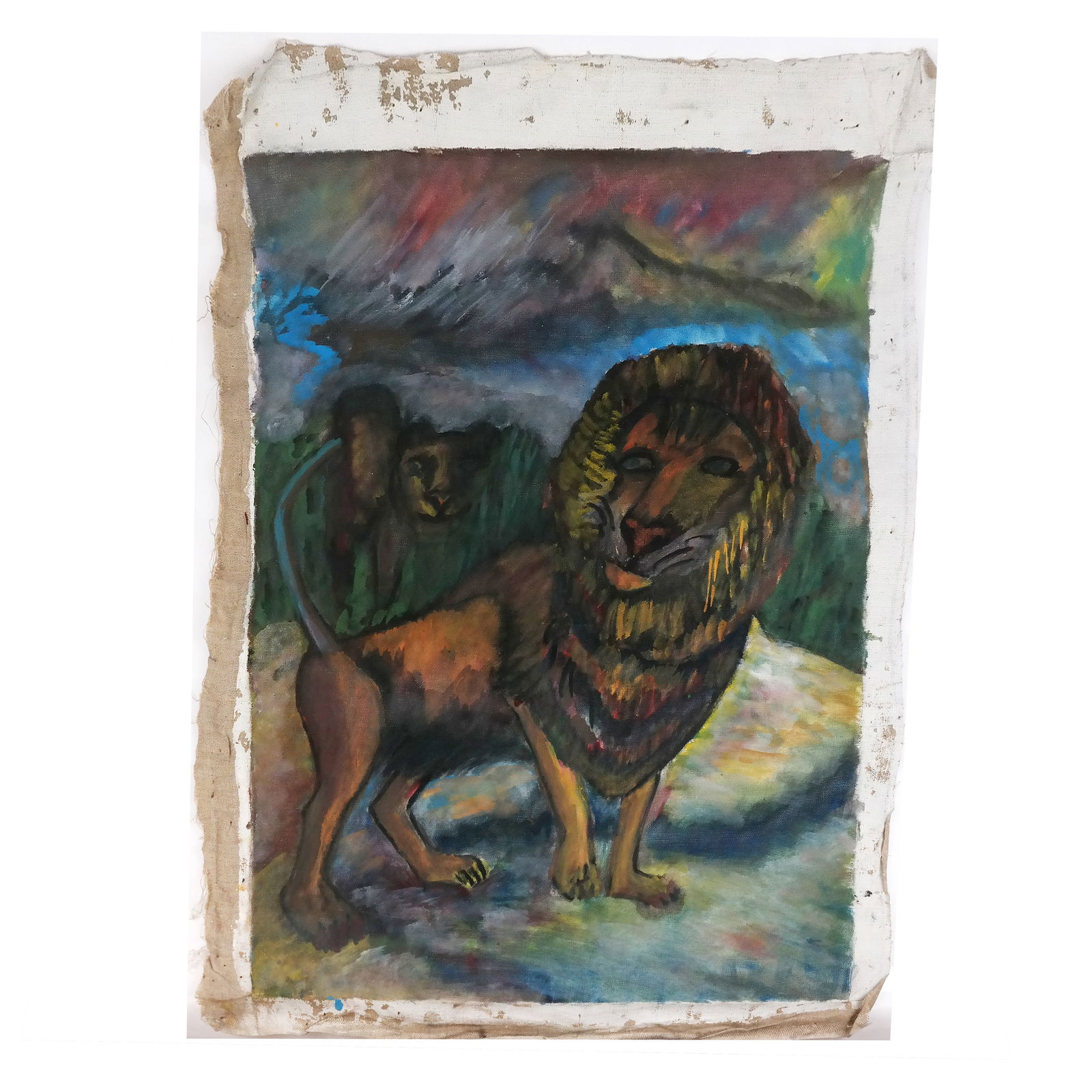 Naive Lion - Oil on Canvas (1 of 13)