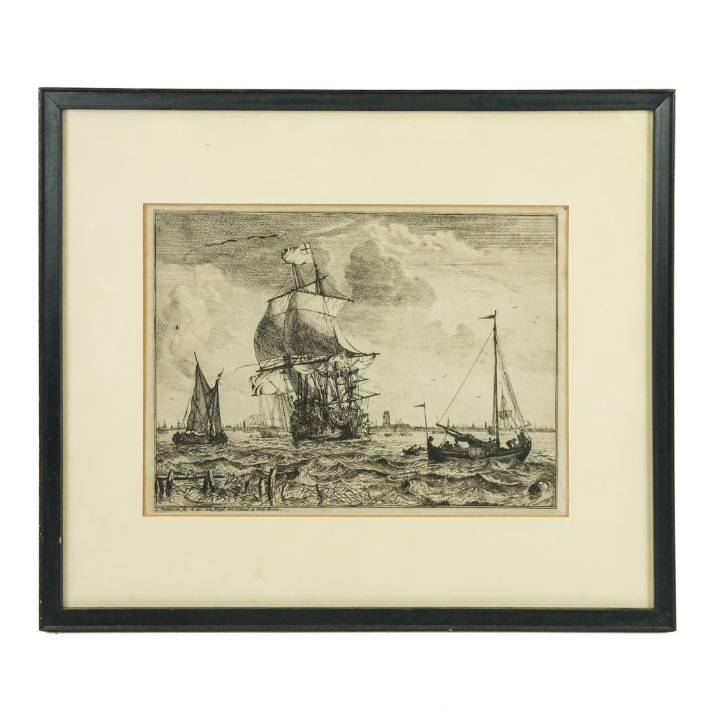 After Ludwig BAKHUIZEN: Maritime Scene - Etching (1 of 11)