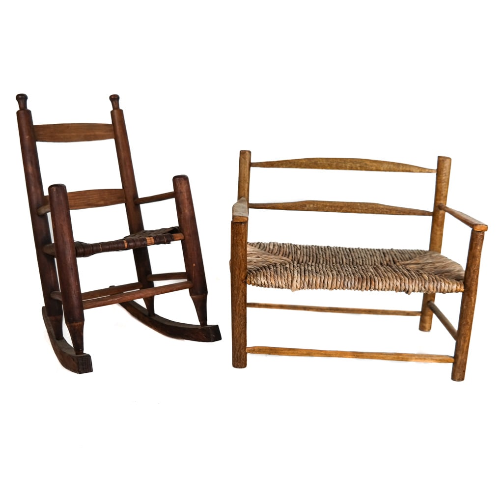 Salesman's Sample Settee & Rocker (1 of 13)