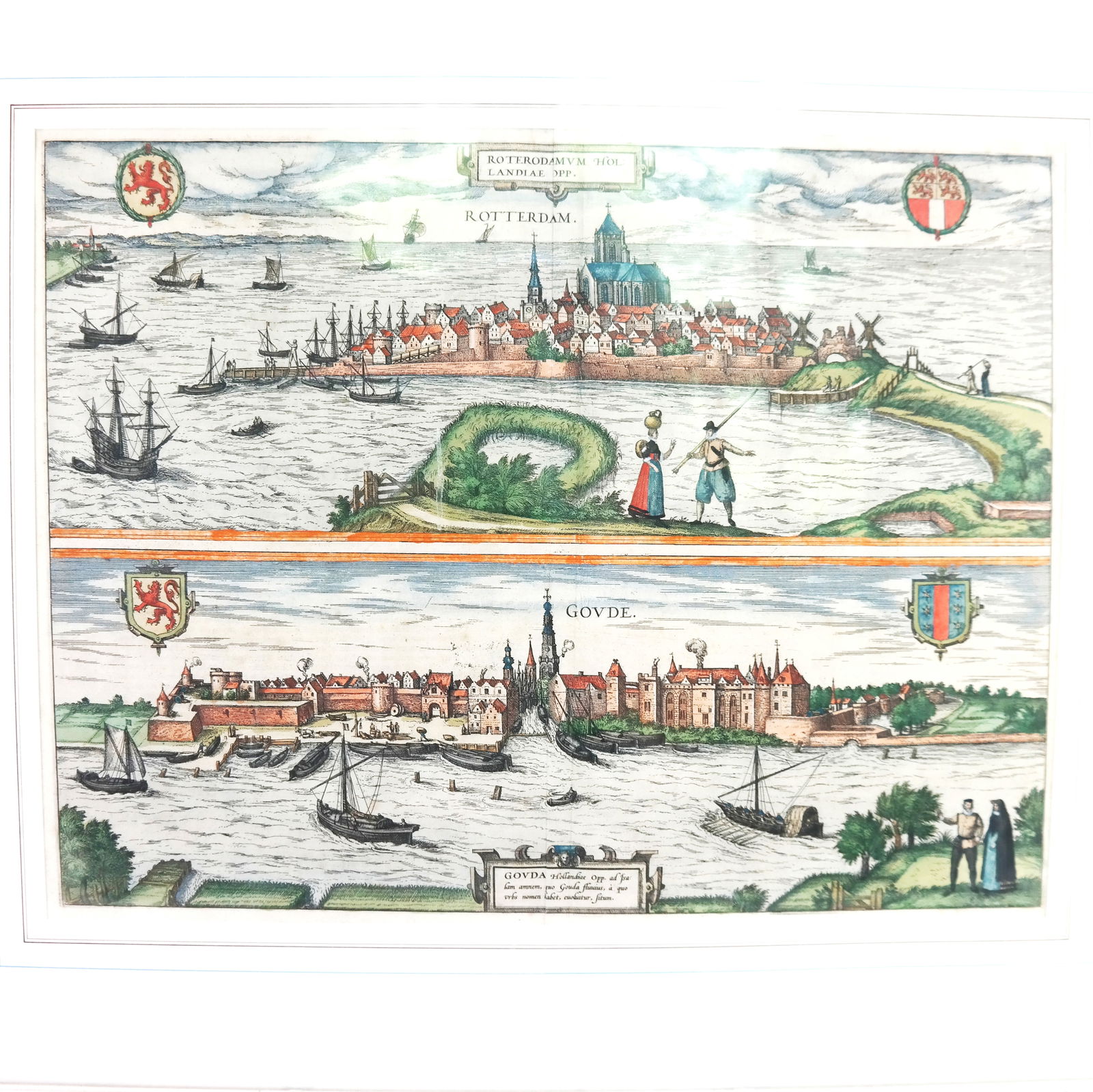 Antique Dutch Hand-Colored Etching (1 of 10)