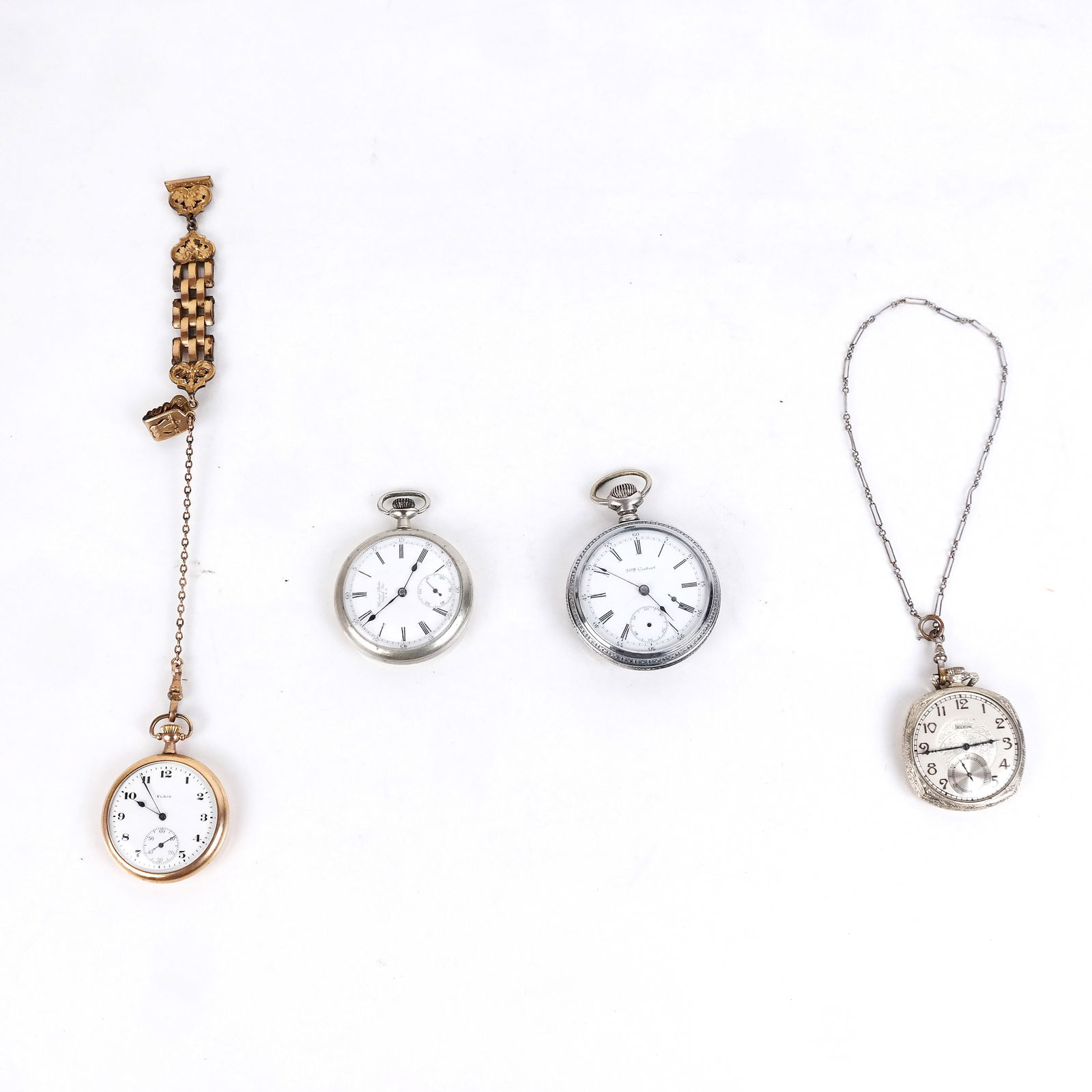 Four Assorted Metal Pocket Watches (1 of 11)