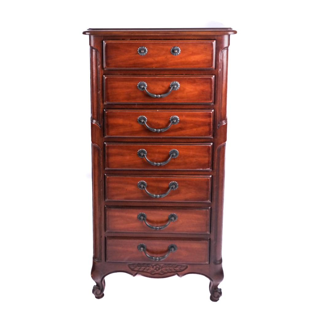 French Provincial-style Fruitwood Semainier Chest (1 of 11)