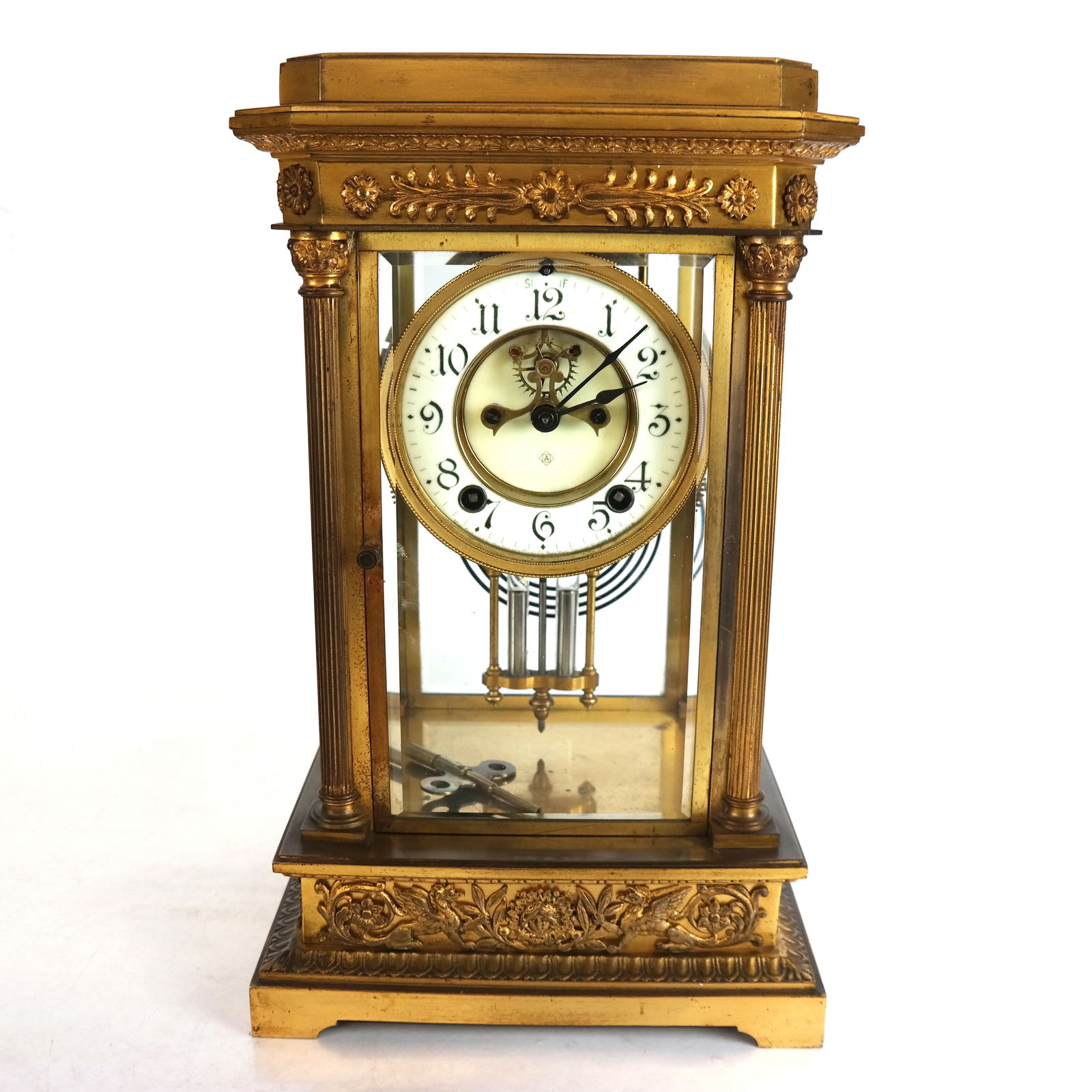 Ansonia Co. Neoclassical-Style Bronze Mantel Clock (1 of 13)