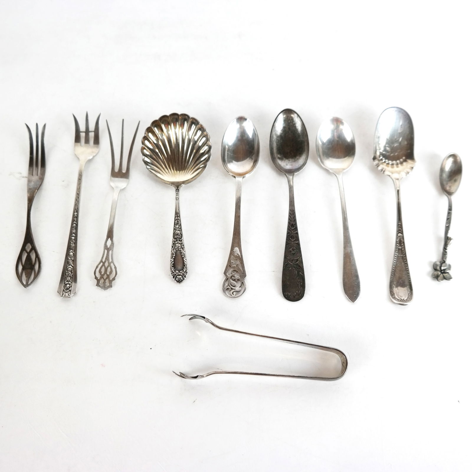 Ten Assorted Sterling Silver Serving Items (1 of 13)