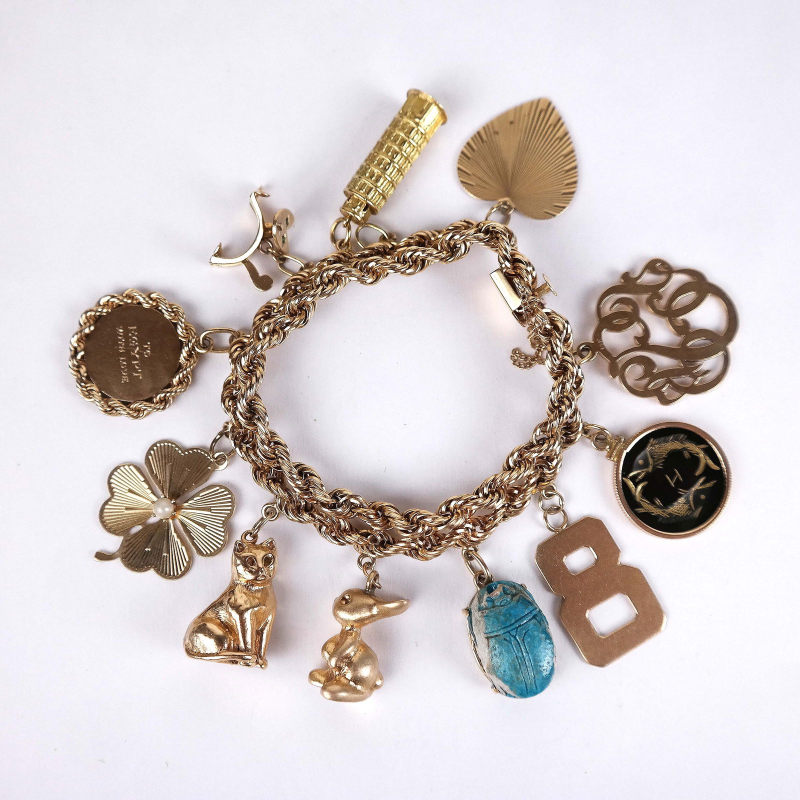 Vintage 14K Gold Charm Bracelet (1 of 13)