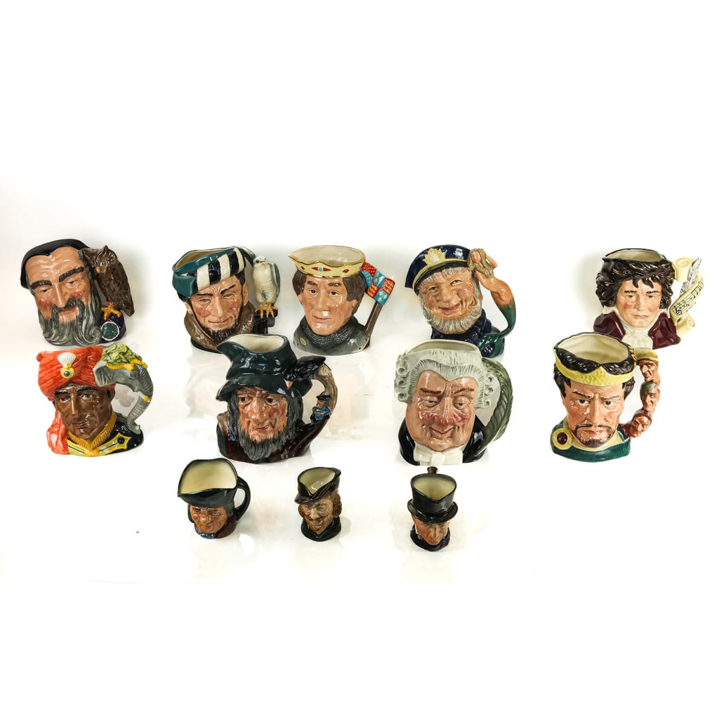 12 Royal Doulton Porcelain Face/Head Mugs (1 of 15)