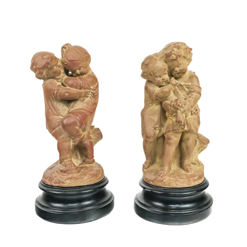 Pair of French Terracotta Figural Groups (1 of 7)
