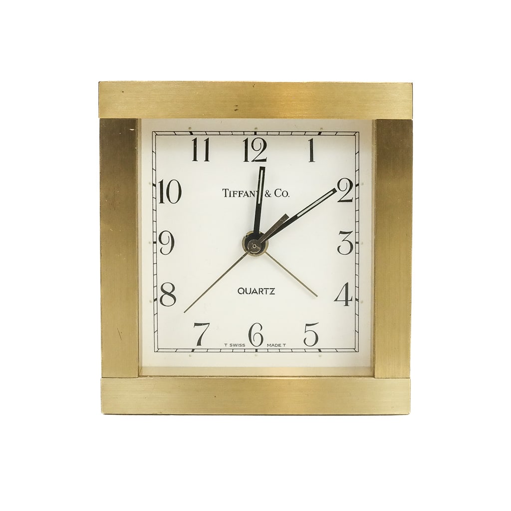 Tiffany & Co. Small Brass Clock (1 of 7)