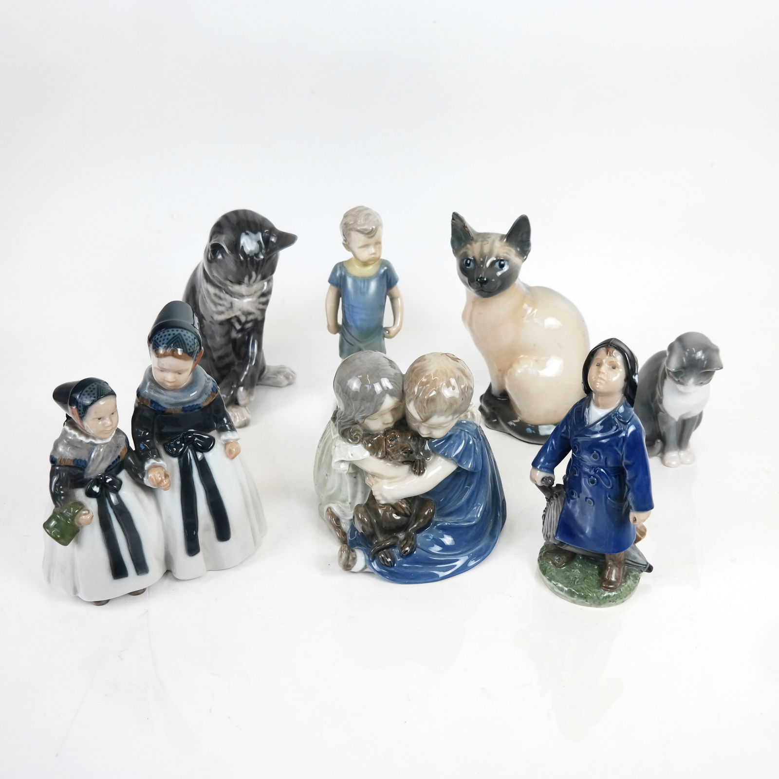 Seven (7) Copenhagen Porcelain Groups (1 of 20)