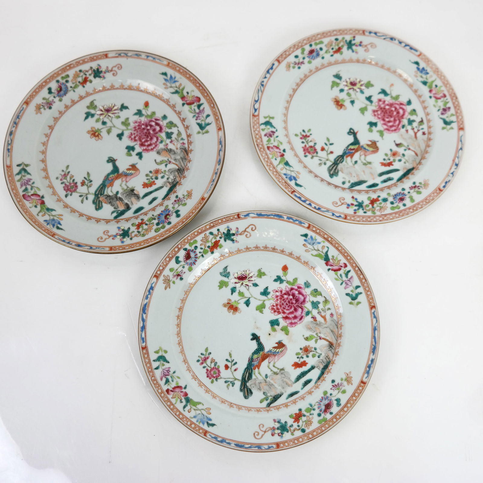 Set of Three (3) Antique Chinese Plates (1 of 6)