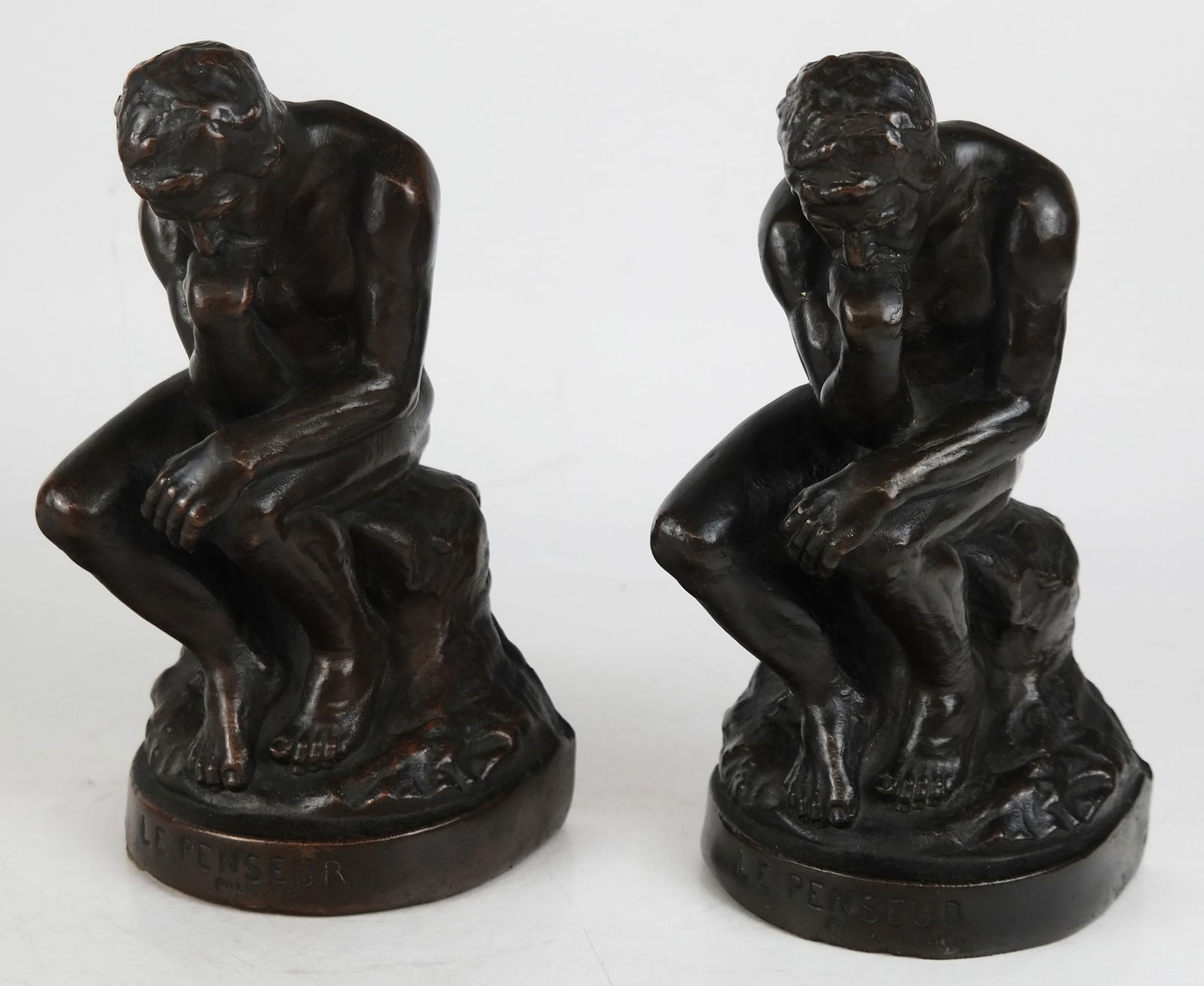 Pair of Composite Bookends, "The Thinker" (1 of 10)