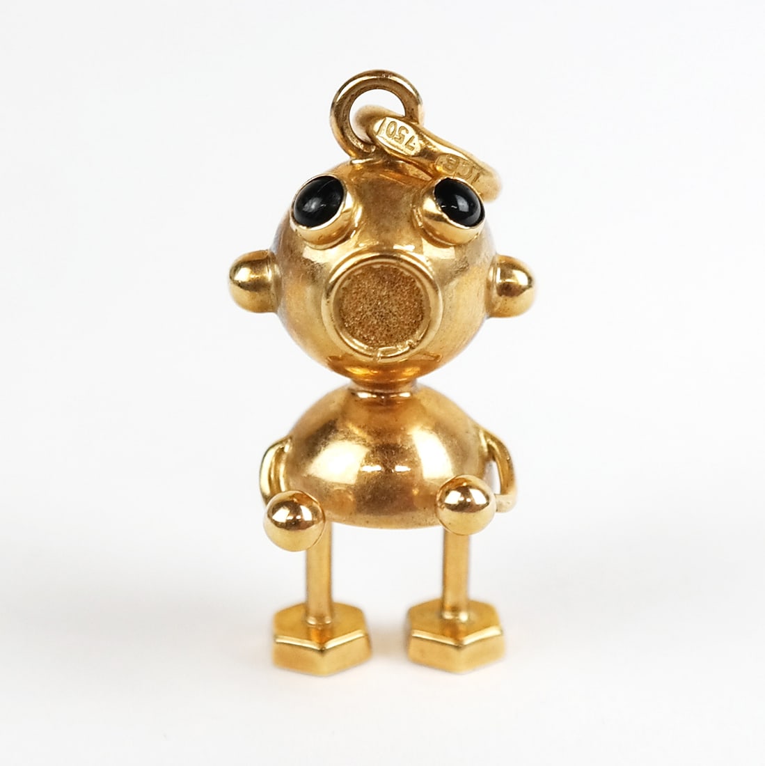 18K Gold Modernist "Robot" Pendant (1 of 10)