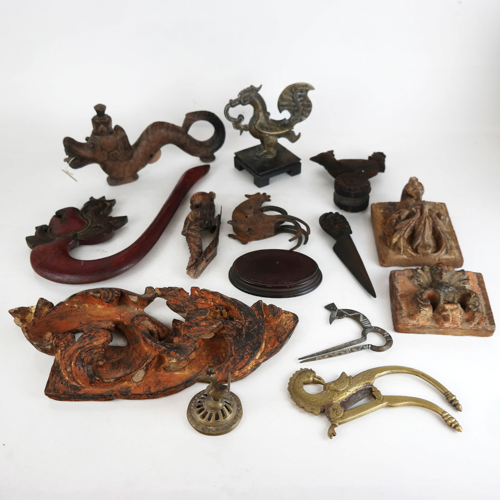 Group of Animal-Form Metal & Wood Objects (1 of 16)