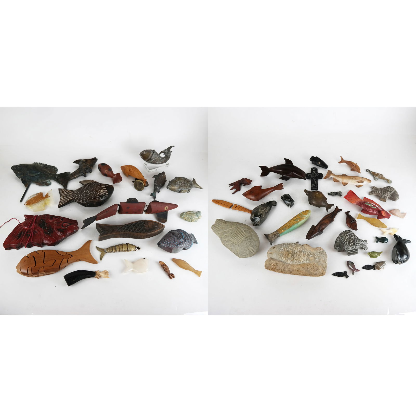 Assembled Group of Fish & Marine-Form Items (1 of 12)