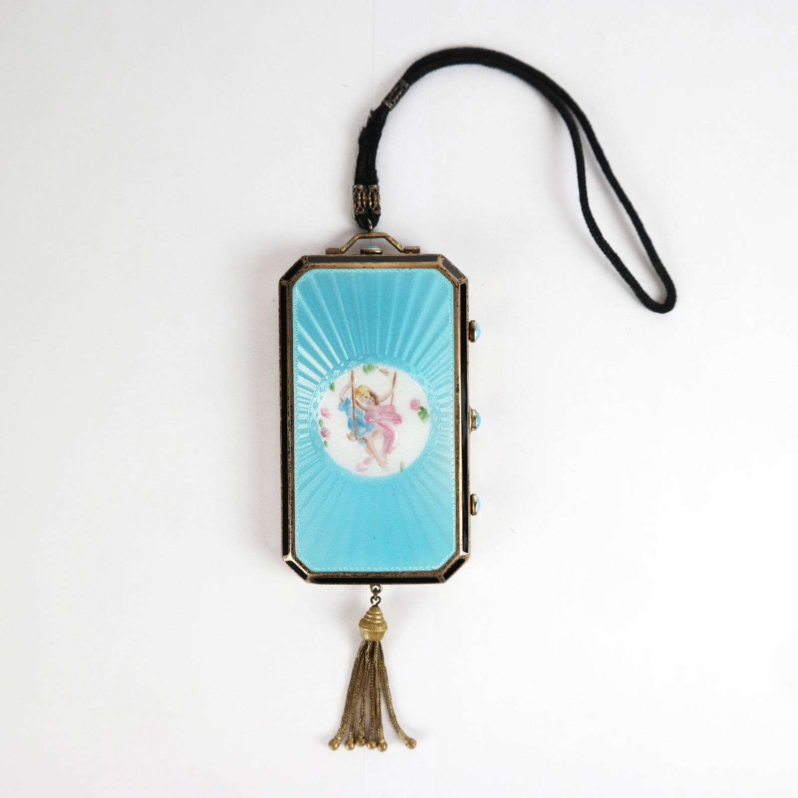 Sterling Silver & Enamel Compact Vanity Case (1 of 13)