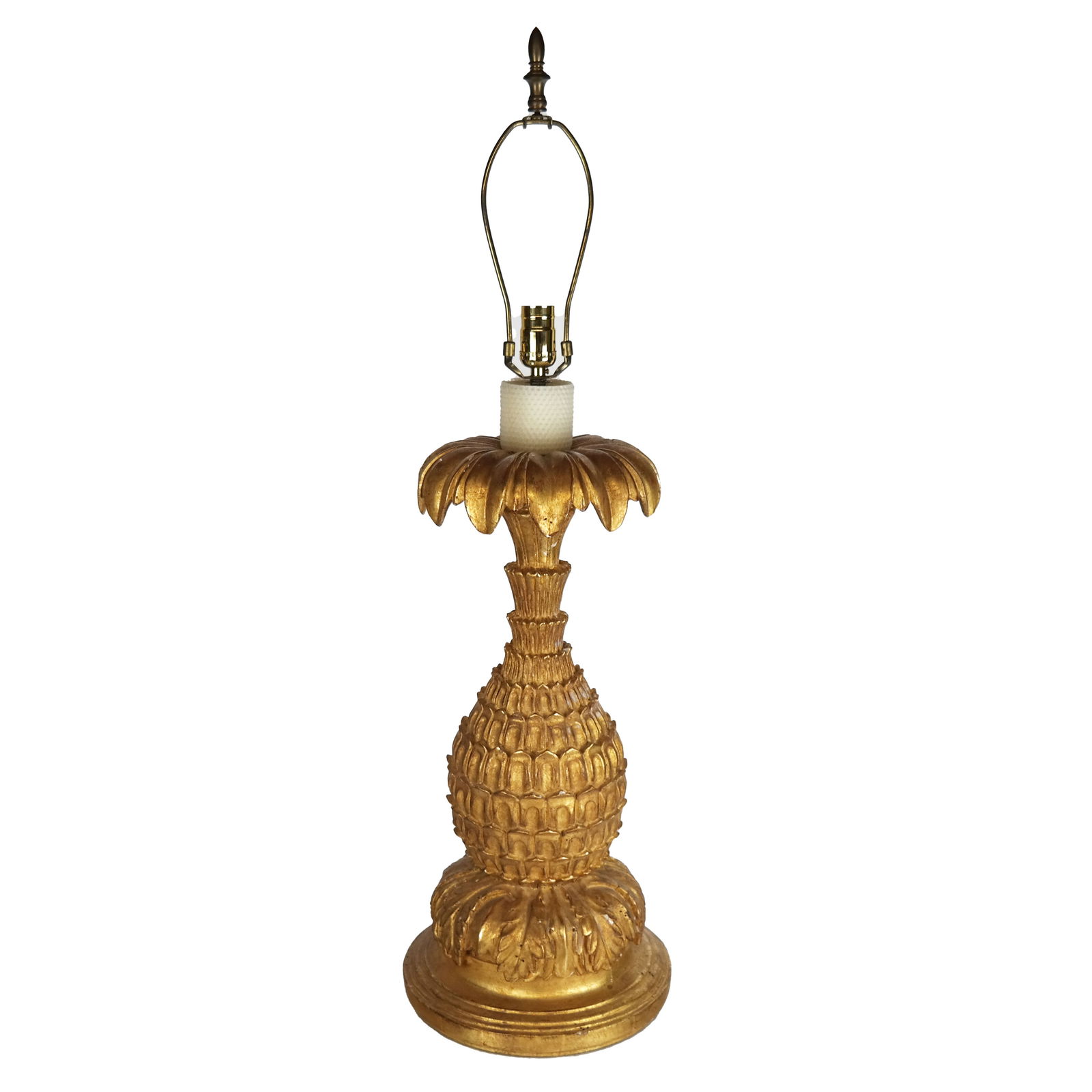 Hollywood Regency-Style Giltwood Lamp (1 of 8)