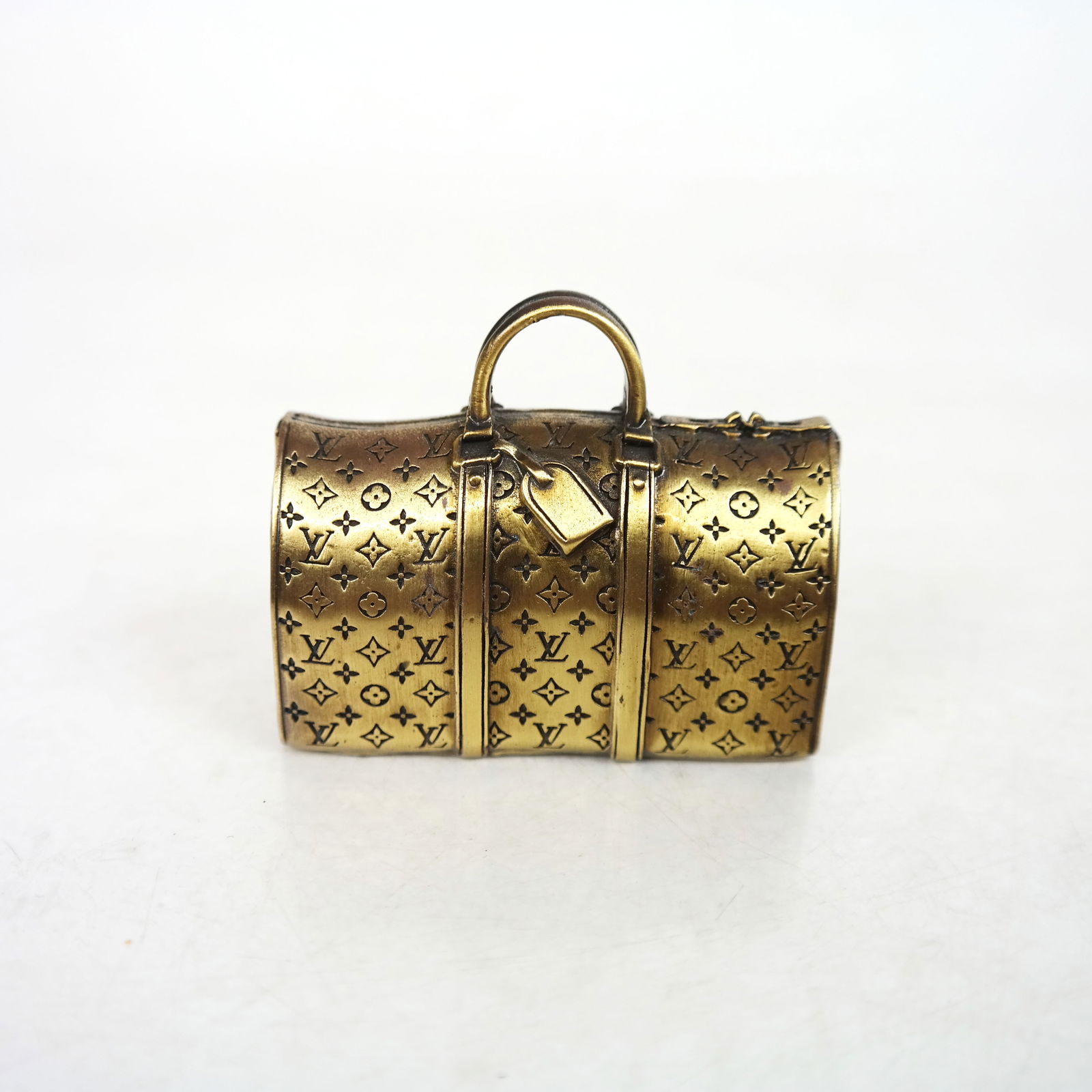 Louis Vuitton Gilt Metal "Keepall" Paperweight (1 of 9)