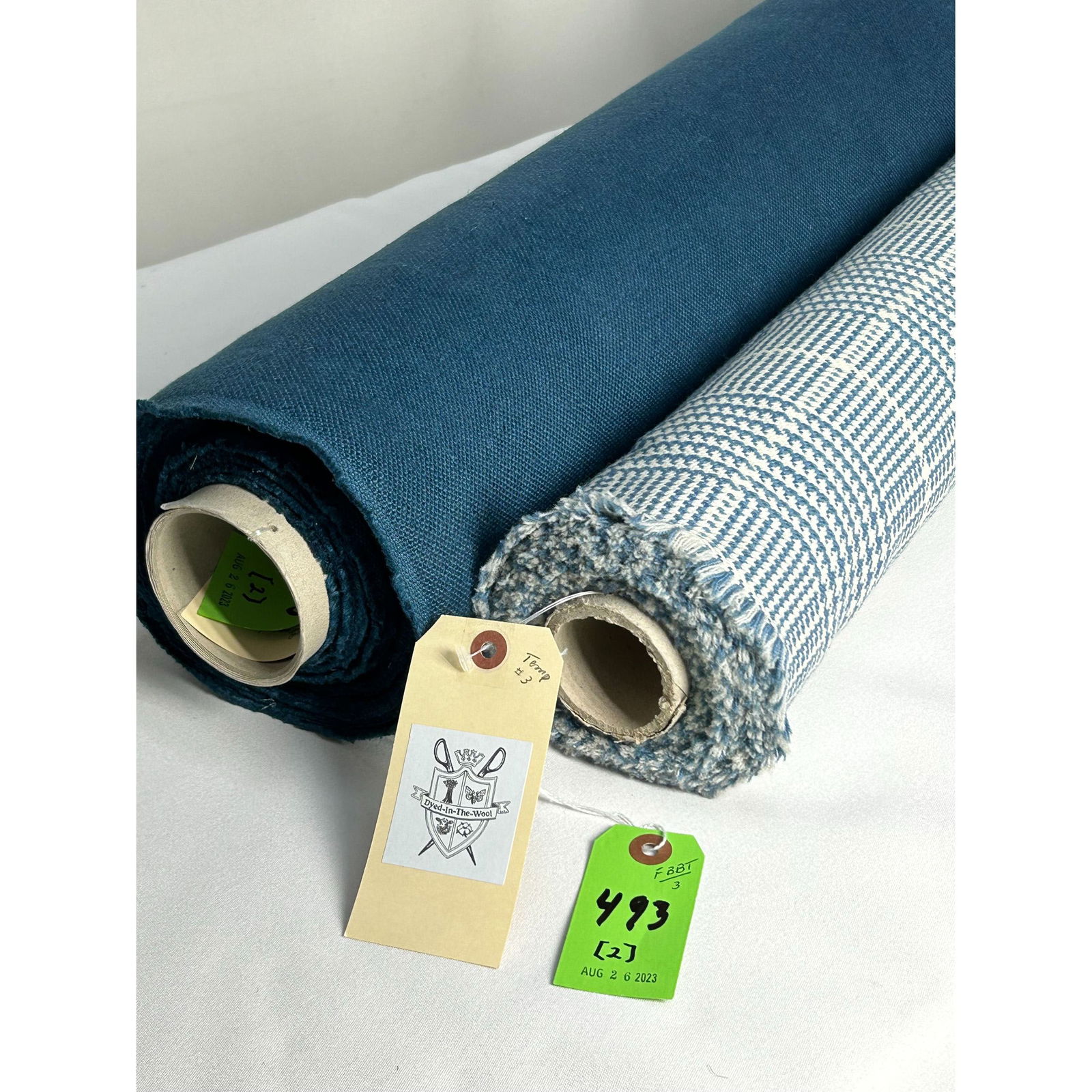 Woolen Houndstooth and Brunschwig Linen Fabrics (1 of 6)