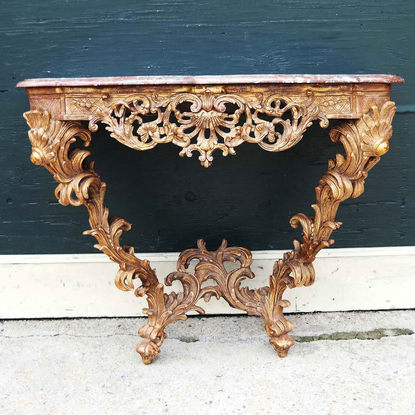 Continental Rococo Carved Giltwood Console (1 of 6)