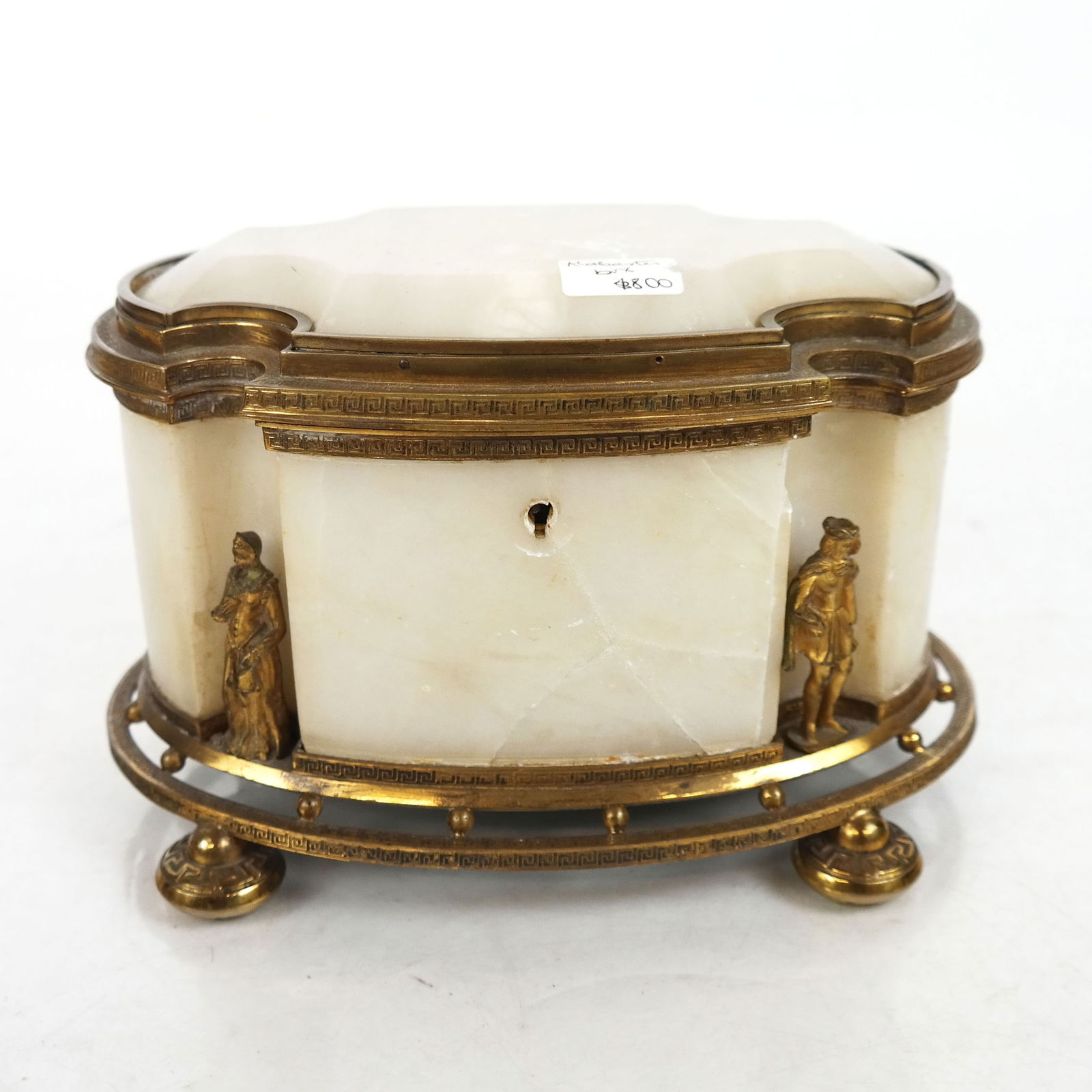 Continental Gilt Metal and Alabaster Table Casket (1 of 10)