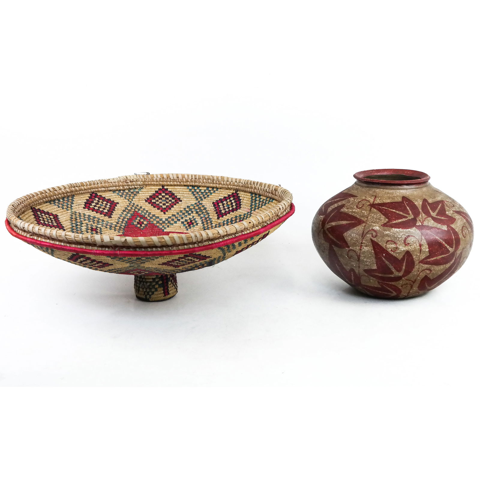 Two Native American Items: Vase and Basket (1 of 10)