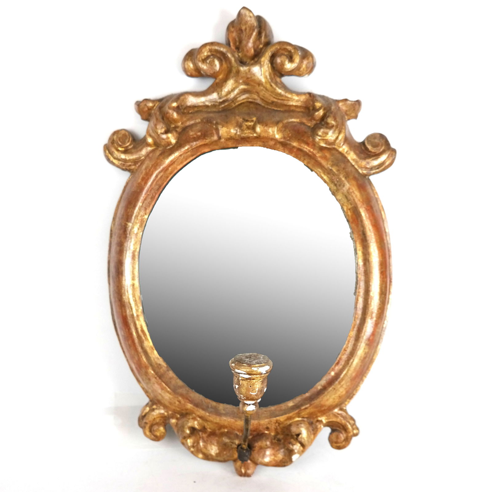 Antique Continental Mirror with Sconce (1 of 6)