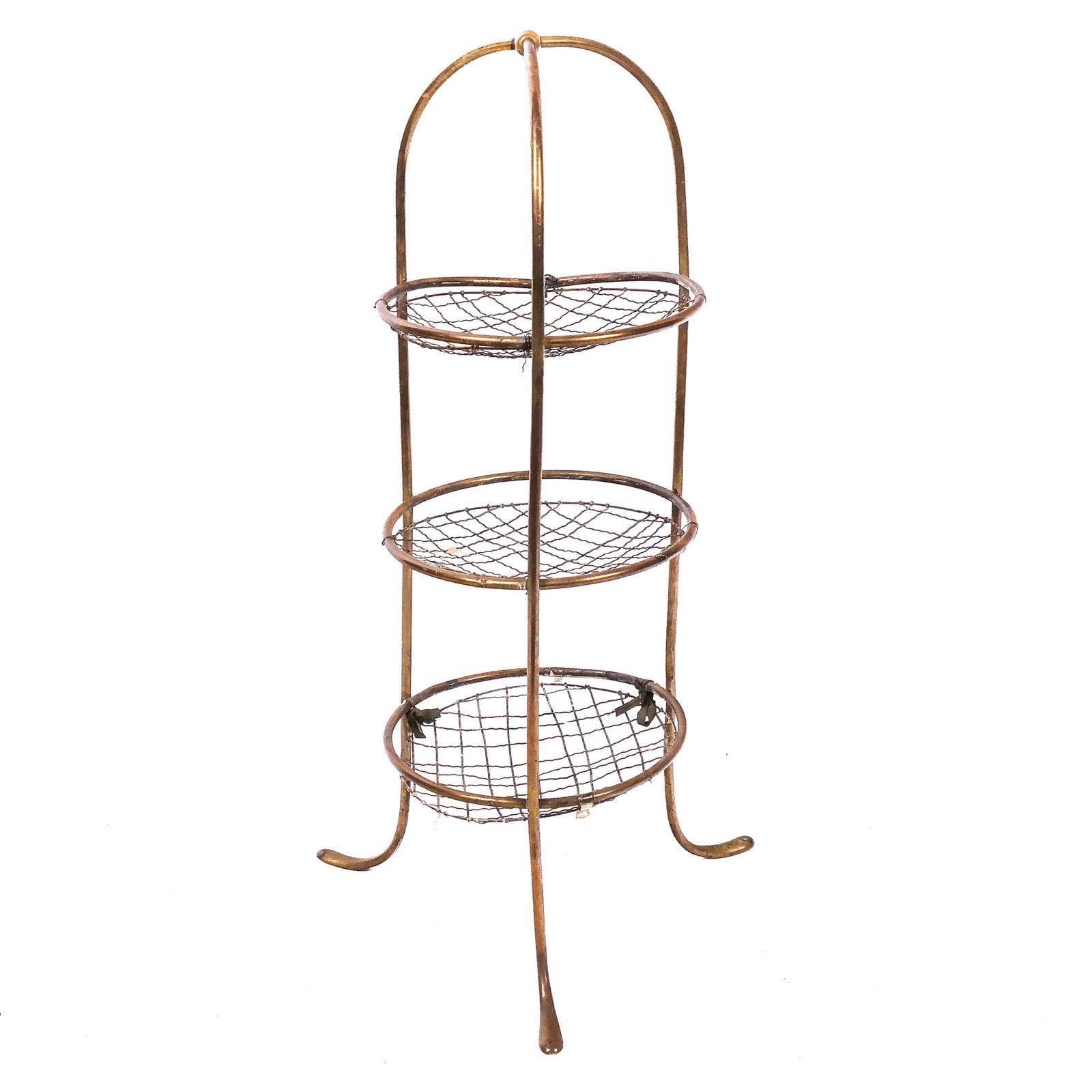 Brass Three-Tier Muffin / Plate Stand (1 of 5)