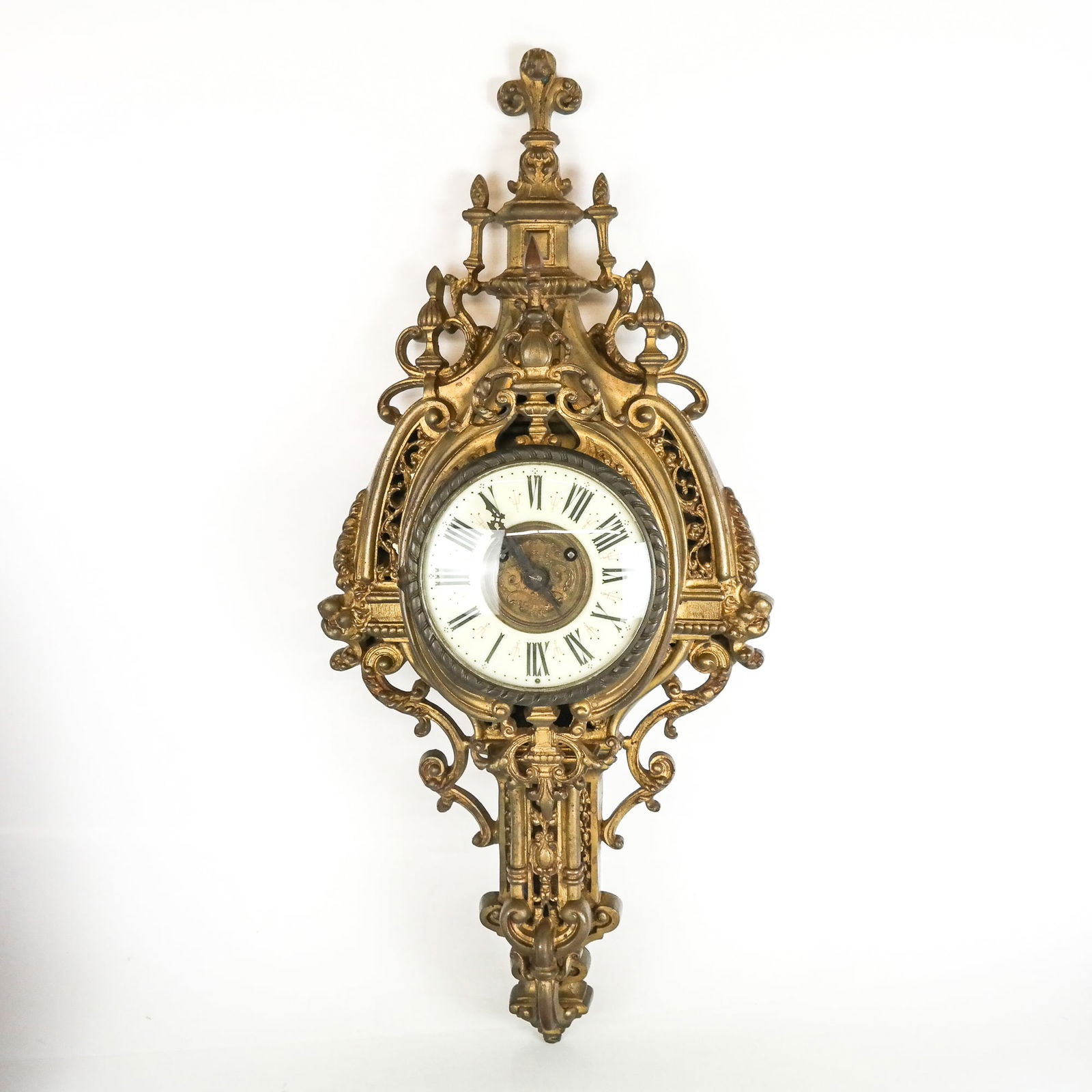 French Bronze Cartel Wall Clock (1 of 14)