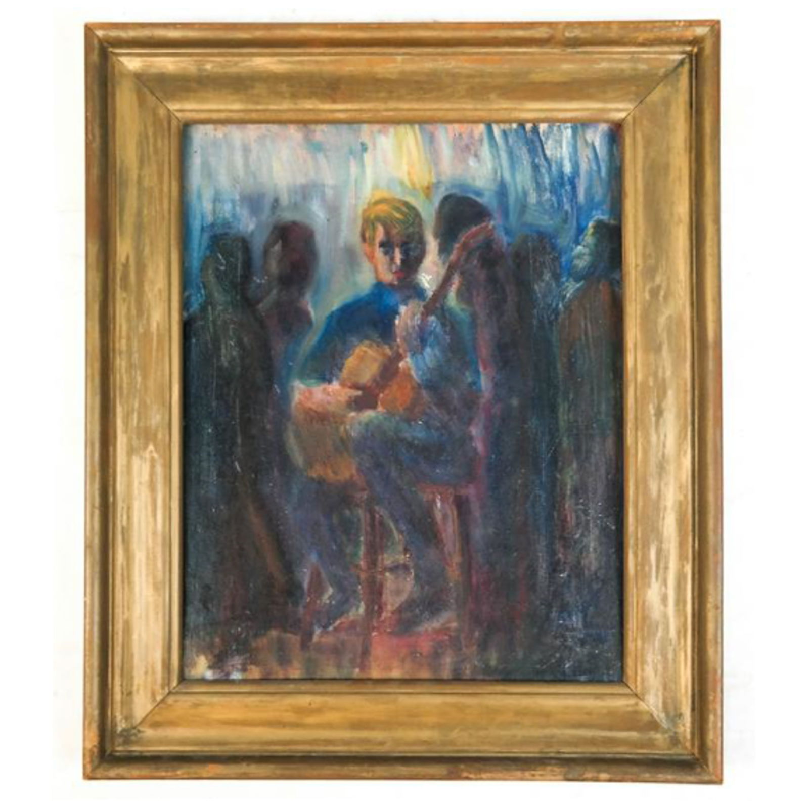 Man Playing Guitar - Oil on Canvasboard (1 of 4)