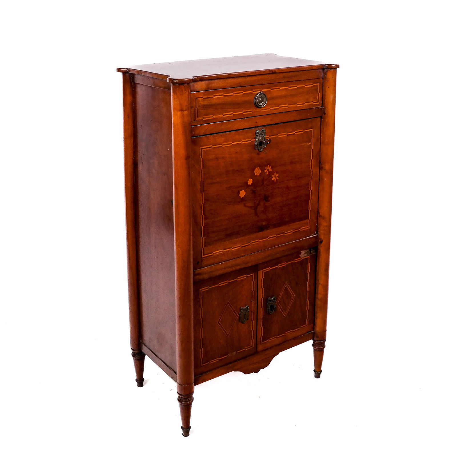 Continental Inlaid Secretaire a Abbatant (1 of 8)