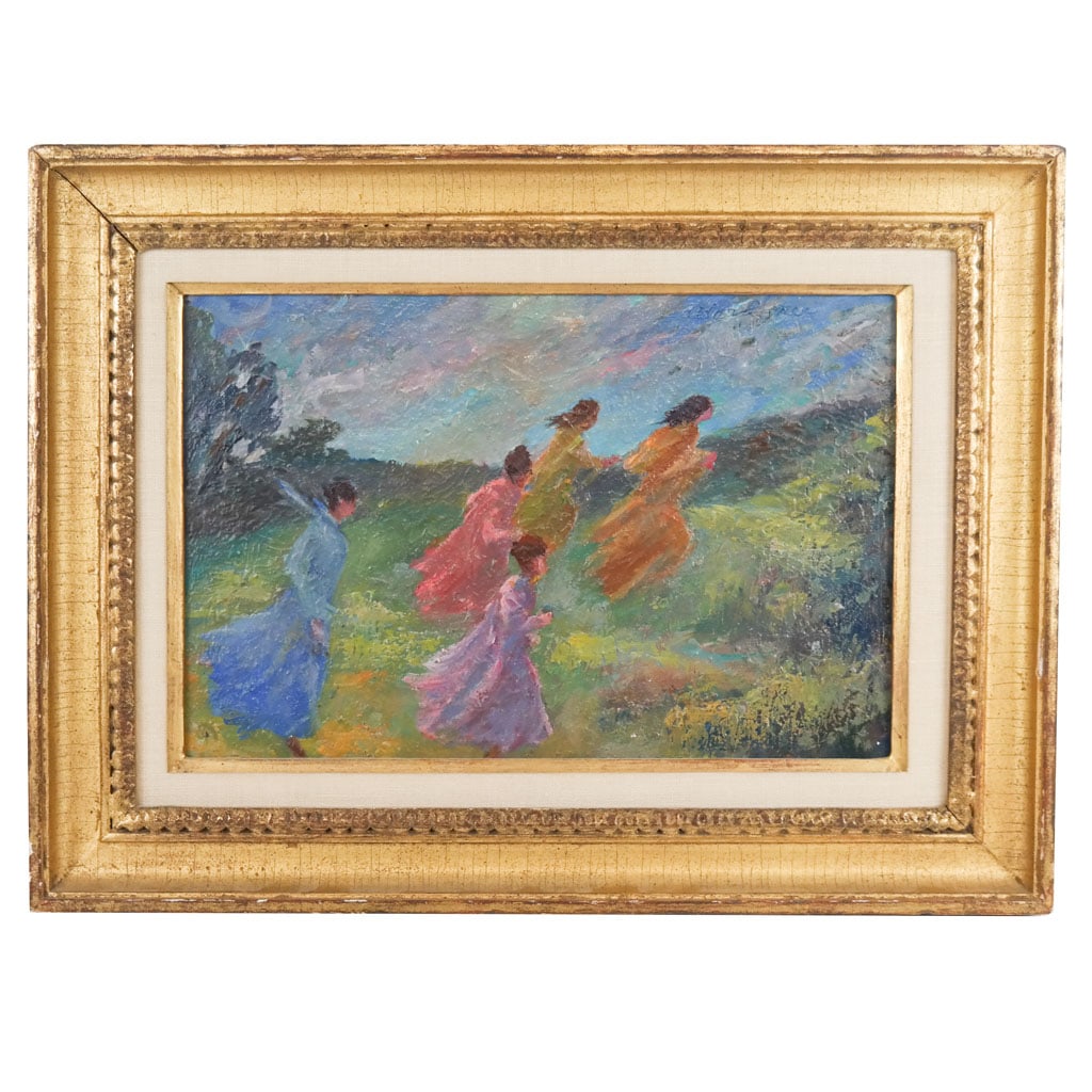Oil on Board; Running Women (1 of 9)