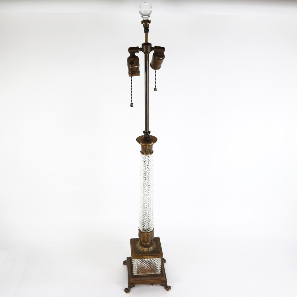 Classical-Style Gilt Bronze & Glass Lamp (1 of 9)