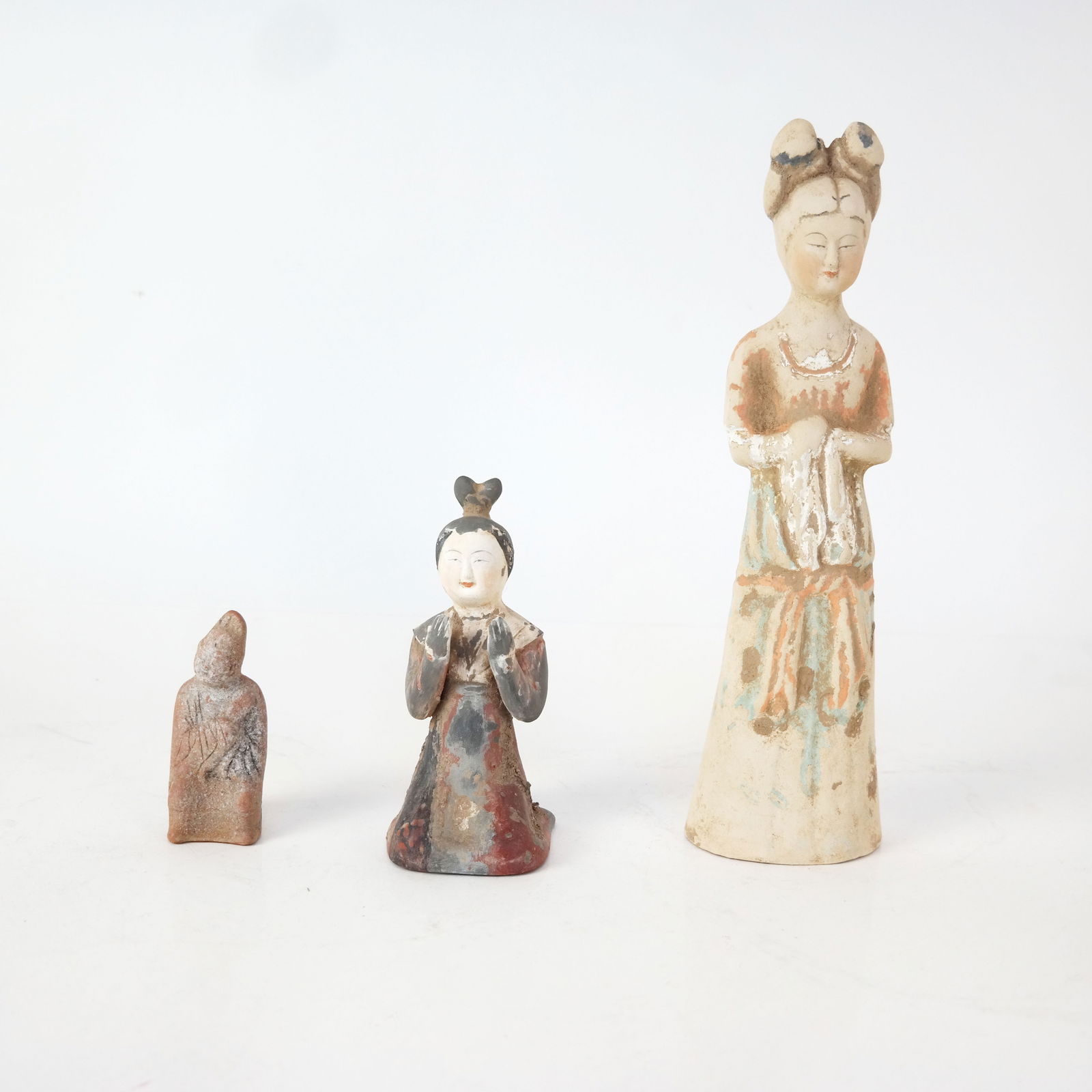 Three Chinese Red Pottery-Style Figures (1 of 10)