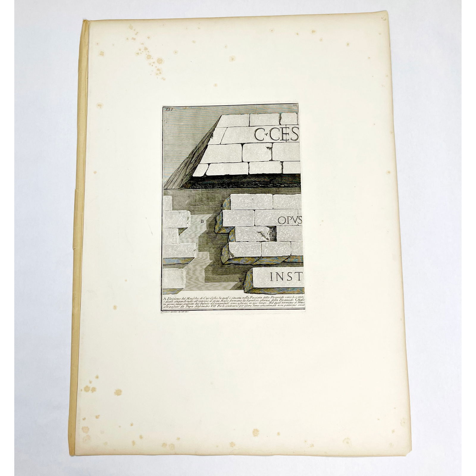 Giovanni B. PIRANESI: "Inscriptions..." - Etching (1 of 6)